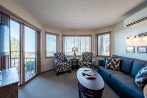 Flat-screen TV, DVD player