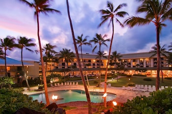 4 outdoor pools, open 8:00 AM to 8:00 PM, pool umbrellas at OUTRIGGER Kauaʻi Beach Resort & Spa