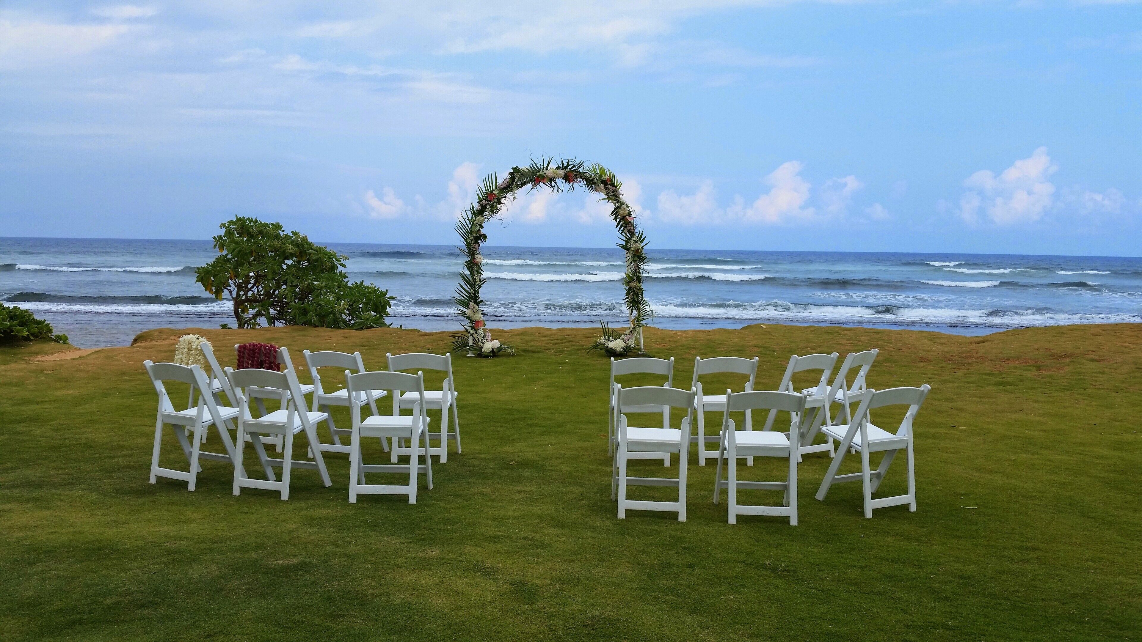 outdoor wedding area