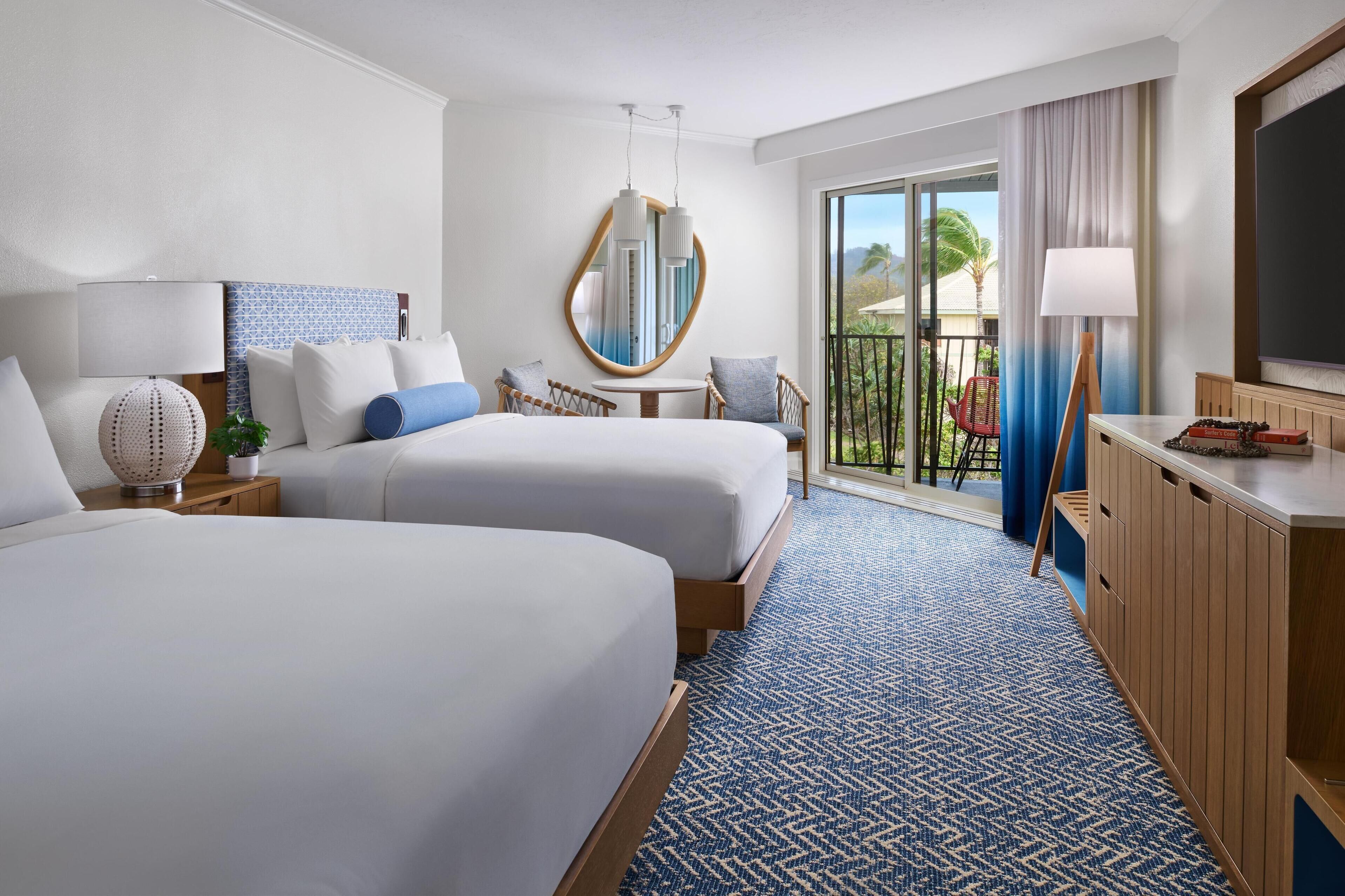 Signature Room, 2 Queen Beds, Garden View | Down comforters, in-room safe, desk, laptop workspace