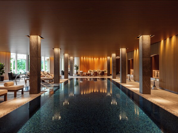 Indoor pool, outdoor pool, open 8:00 AM to 8:00 PM, free cabanas