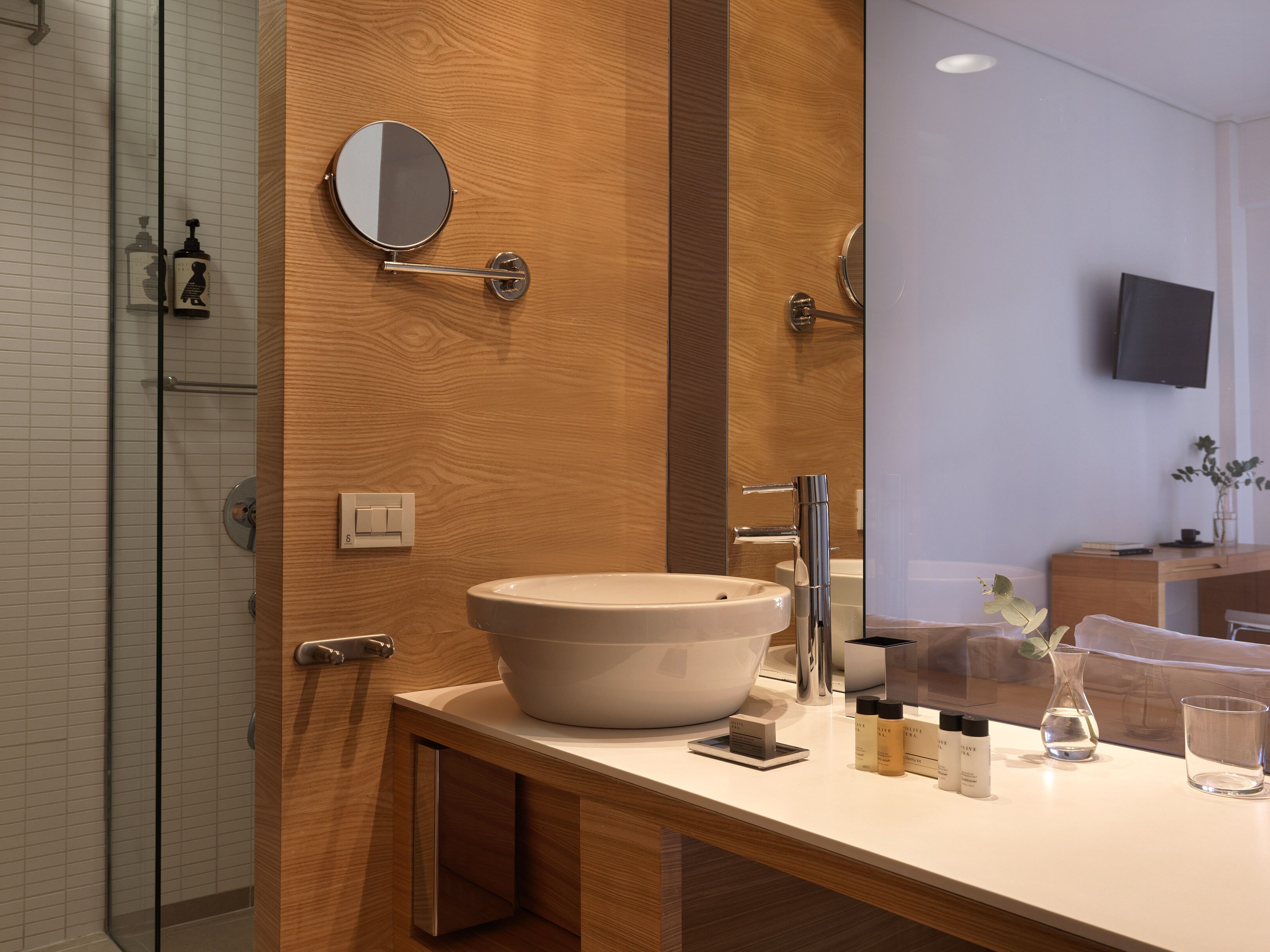 double room, garden view | bathroom | shower, free toiletries, hair dryer, towels