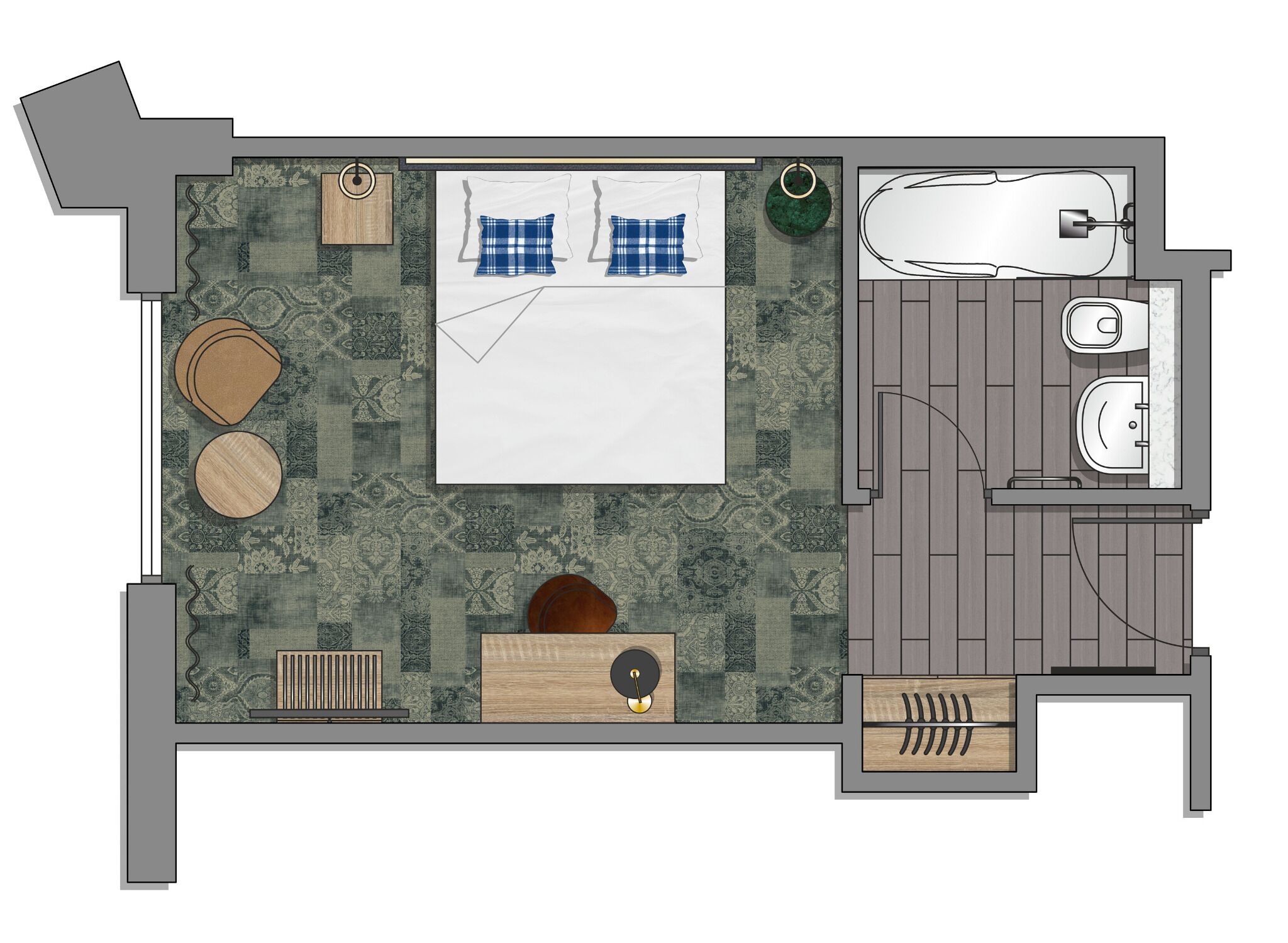 executive king room | floor plan