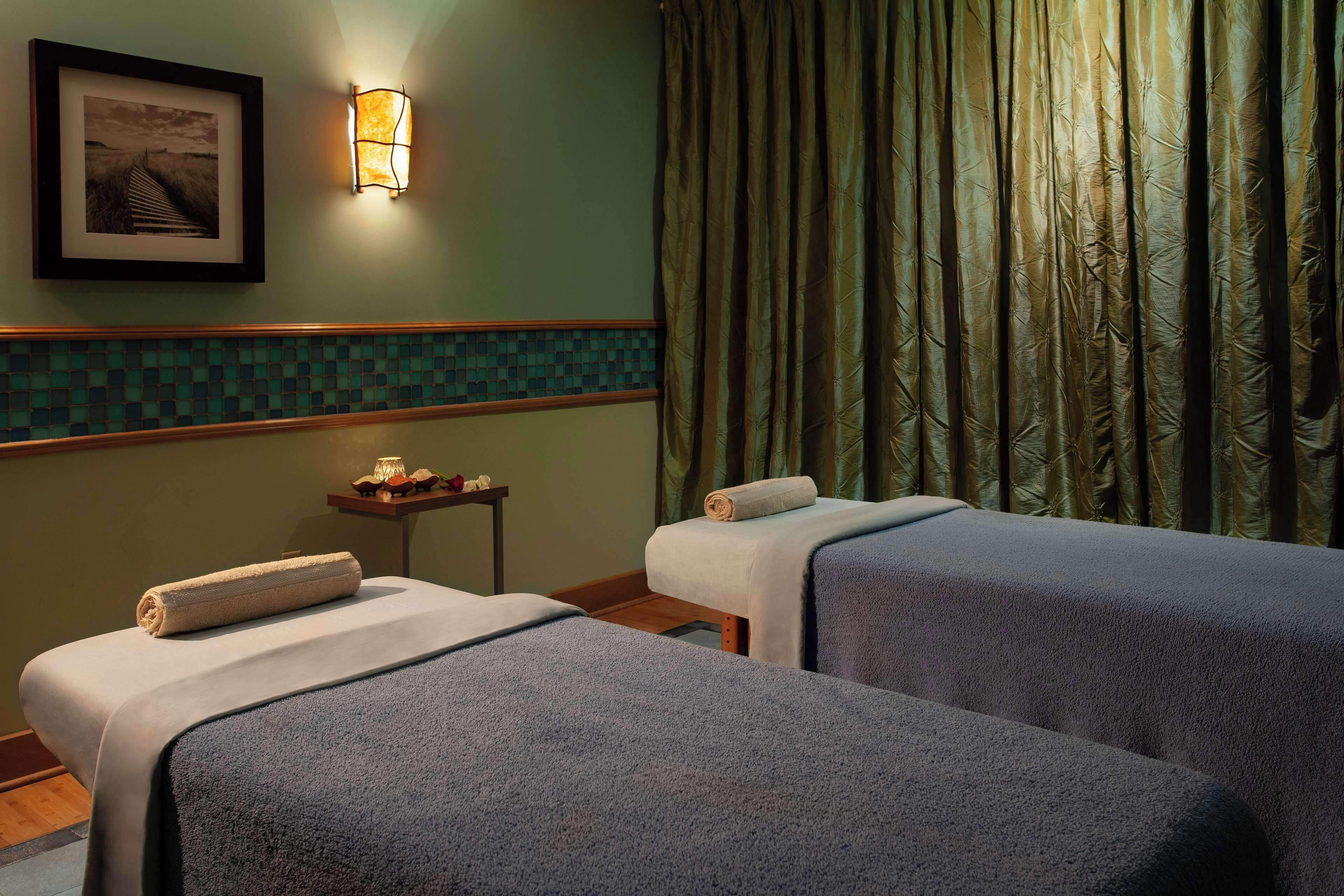 Sauna, steam room, aromatherapy, manicures and pedicures, massages