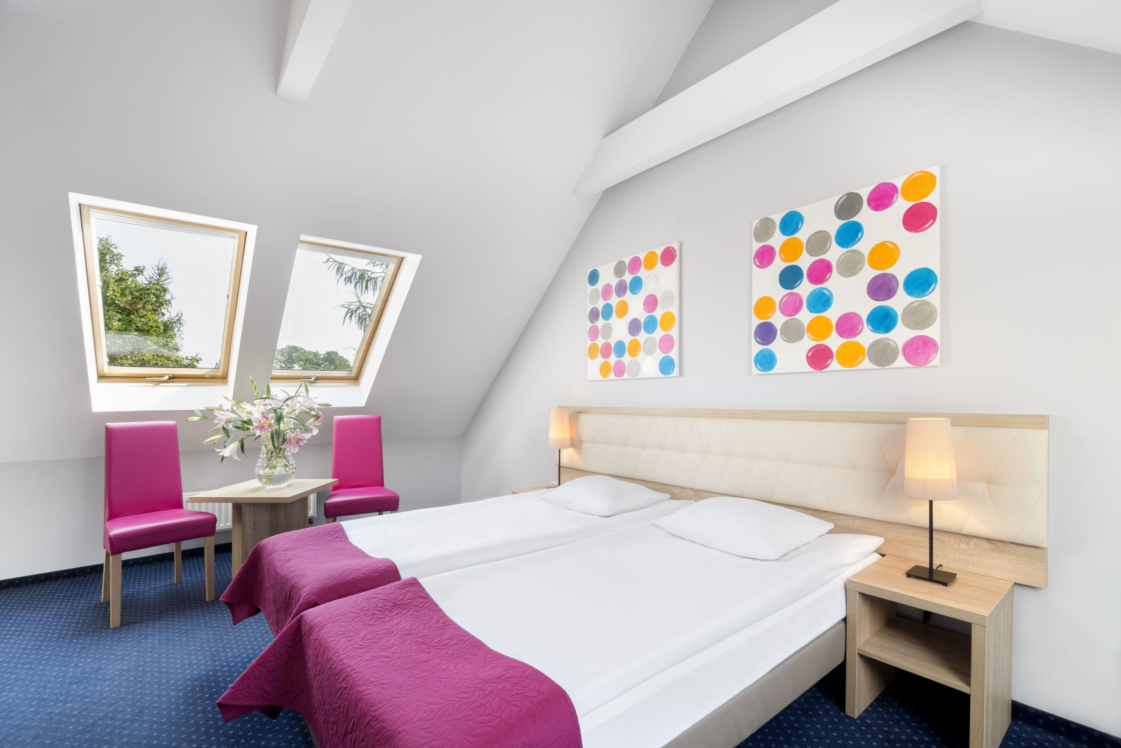 standard double or twin room | hypo-allergenic bedding, desk, iron/ironing board, free cots/infant beds