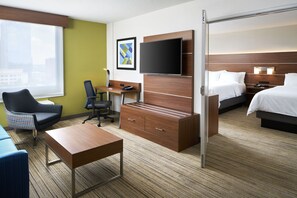 Suite, 2 Queen Beds | In-room safe, desk, laptop workspace, blackout drapes