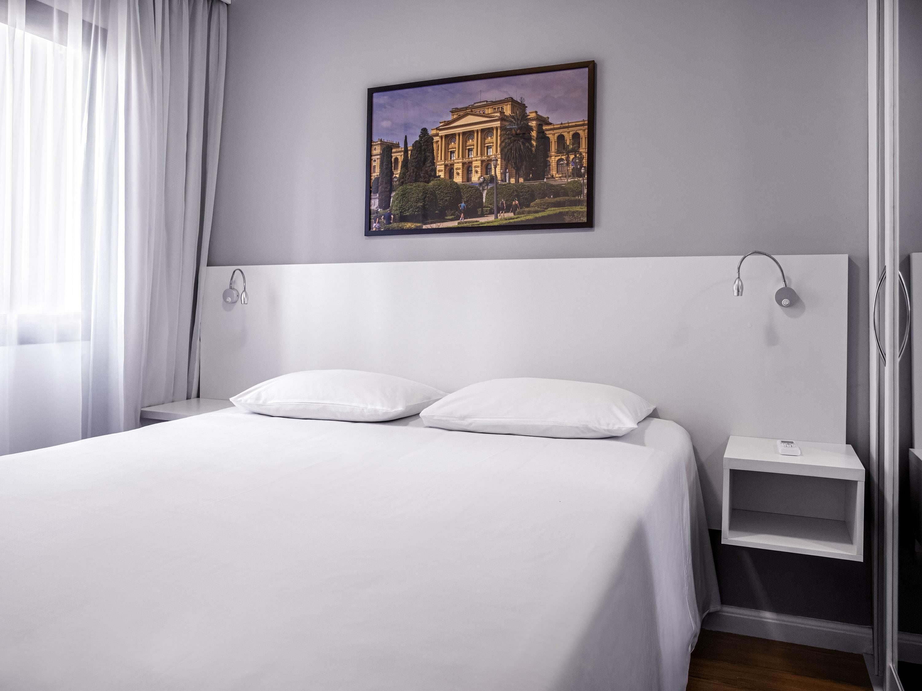 Apartamento Premium, 1 cama casal 1 sofá cama na sala e 1 banheiro | 迷你吧、客房内保险箱、特色装修、特色家居