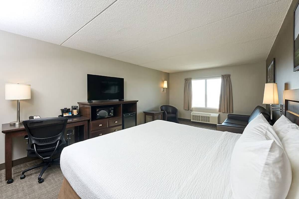 Chambre Deluxe, 1 trÚs grand lit et 1 canapé-lit | Bureau, espace de travail pour ordinateurs portables