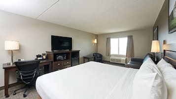 Desk, laptop workspace, blackout curtains, soundproofing