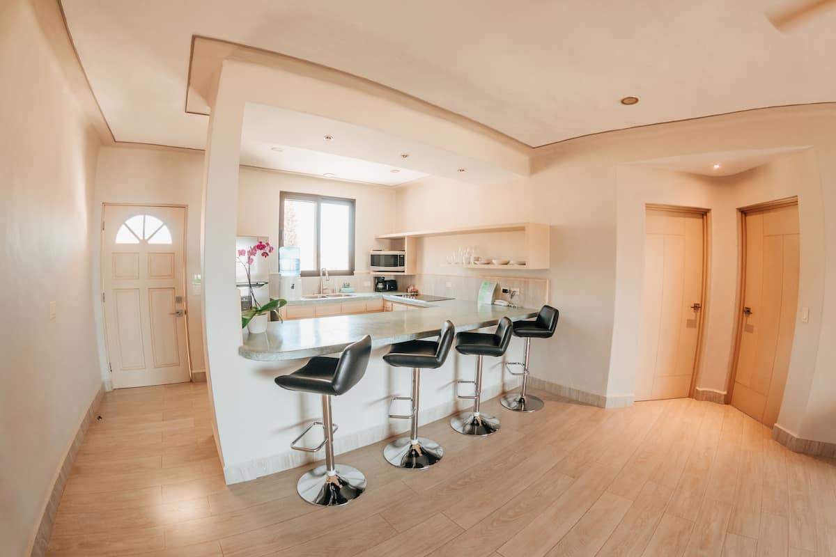 Junior Suite, Ocean View | Private kitchen | Fridge, microwave, oven, stovetop