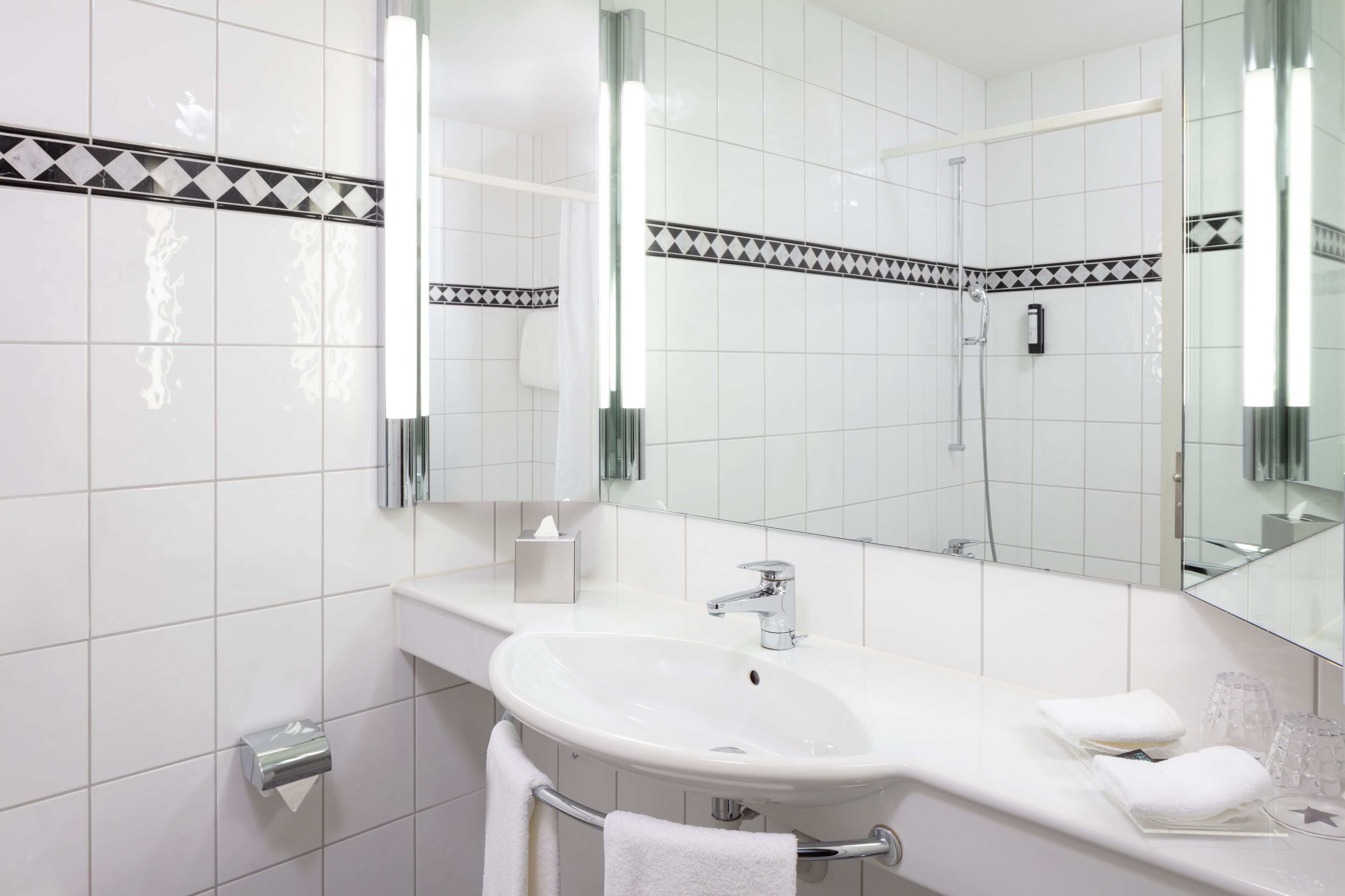 comfort double room | bathroom | hair dryer, towels