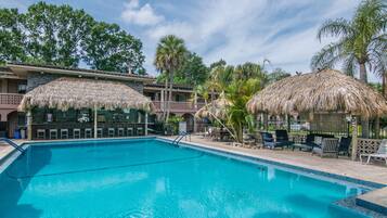 Outdoor pool, open 8:00 AM to 10:00 PM, pool loungers