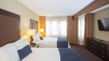 Desk, blackout curtains, iron/ironing board, free WiFi