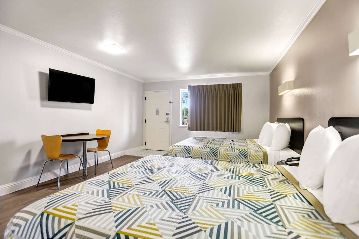 Desk, free WiFi, bed sheets