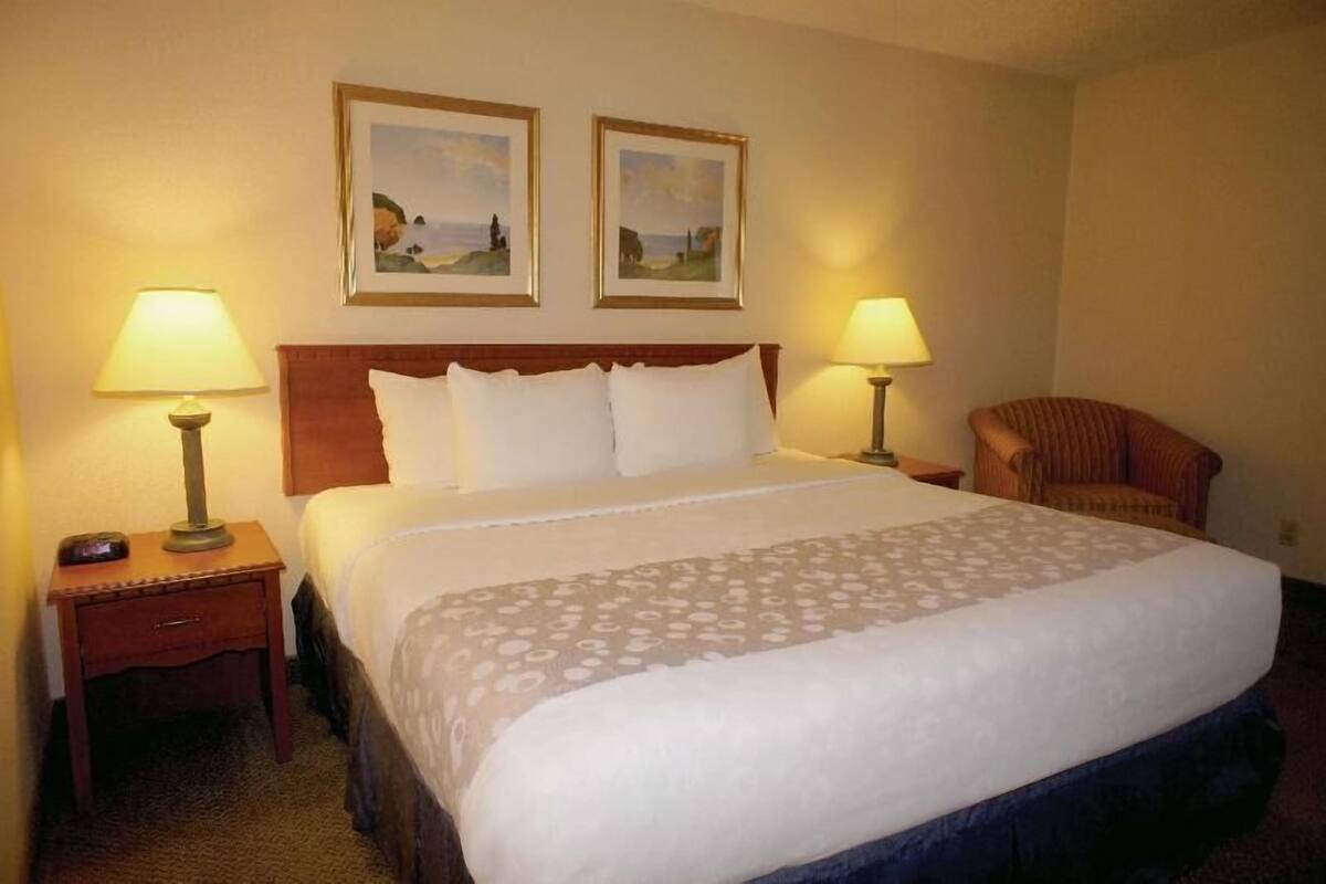 Premium bedding, desk, iron/ironing board, free cots/infant beds