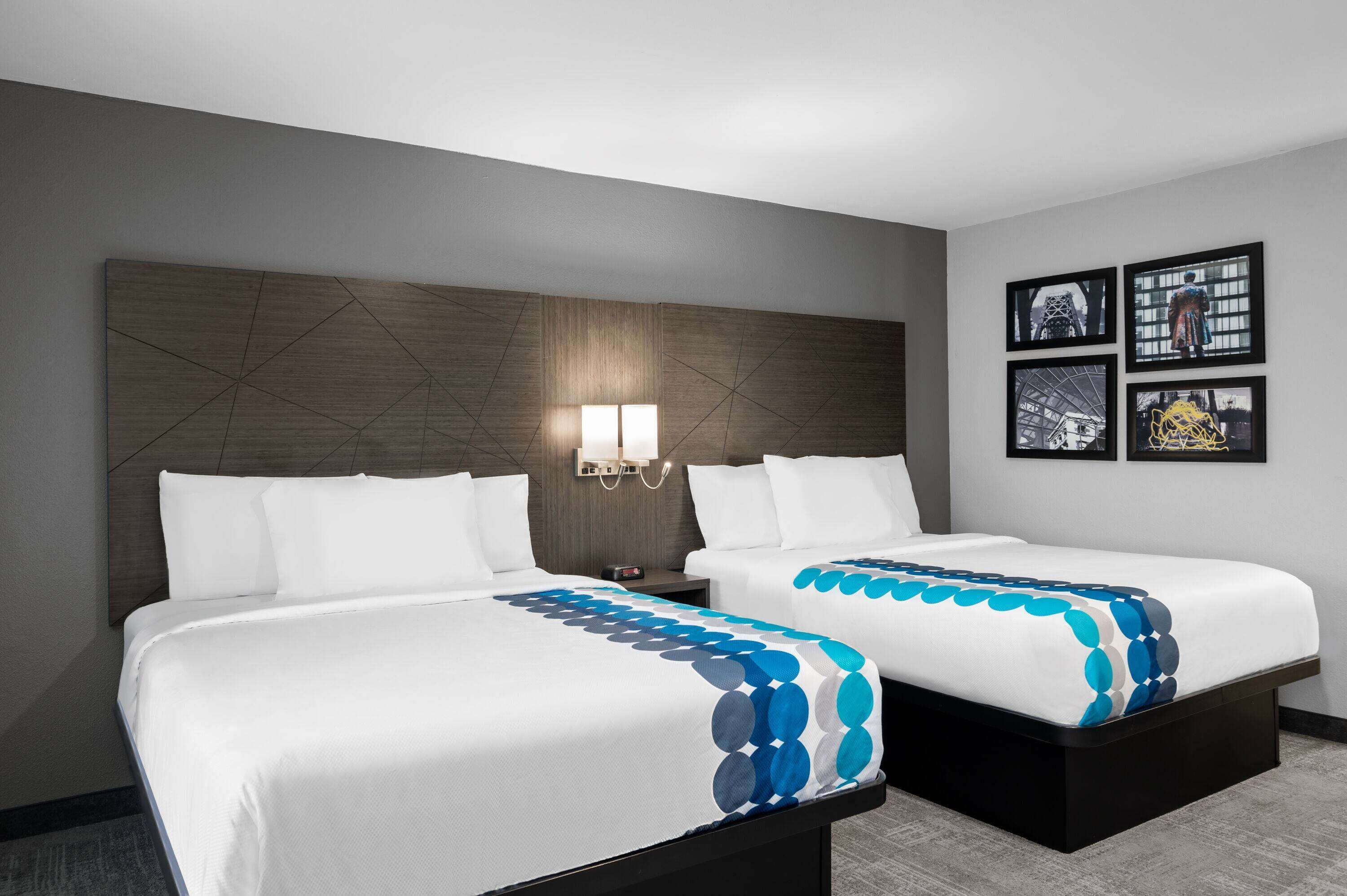 studio, 2 queen beds, non smoking | premium bedding, desk, iron/ironing board, free cots/infant beds