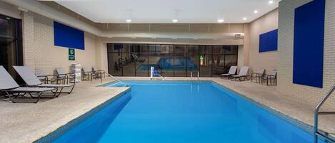 Indoor pool, open 6:00 AM to 11:00 PM, sun loungers