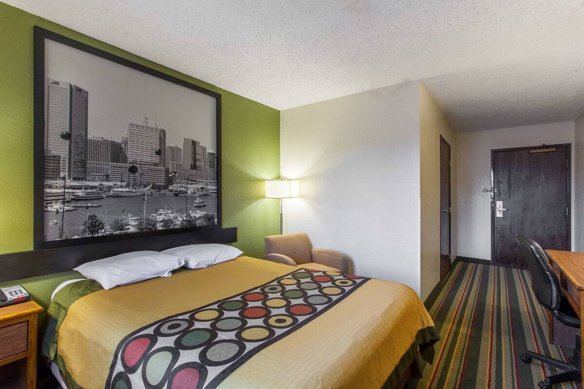 In-room safe, desk, laptop workspace, blackout curtains