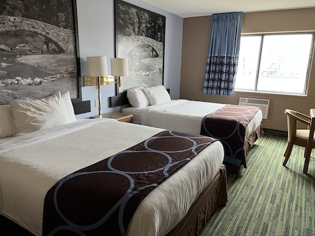 Room, 2 Queen Beds, Non Smoking | Desk, laptop workspace, blackout drapes, free WiFi