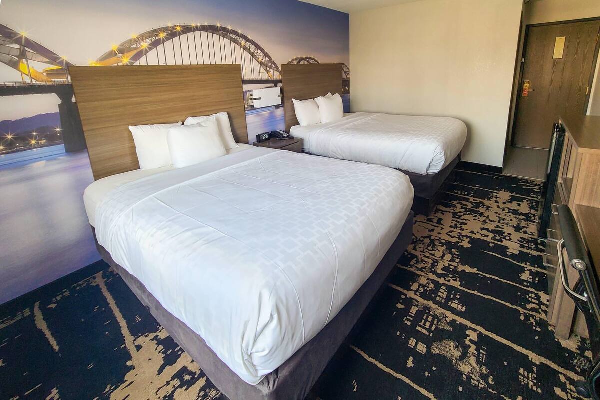 Room, 2 Queen Beds, Non Smoking | Desk, iron/ironing board, cots/infant beds, rollaway beds