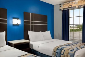 Room, 2 Double Beds, Mobility Accessible, Non Smoking | Desk, iron/ironing board, free WiFi, bed sheets