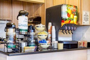 Free daily self-service breakfast 