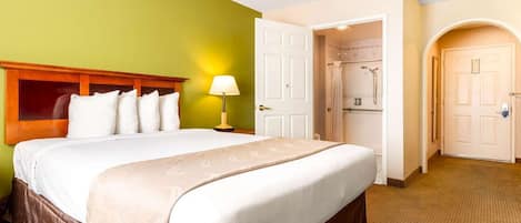 In-room safe, desk, laptop workspace, iron/ironing board