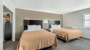 Standard Room, 2 Queen Beds, Non Smoking | Premium bedding, desk, iron/ironing board, free WiFi