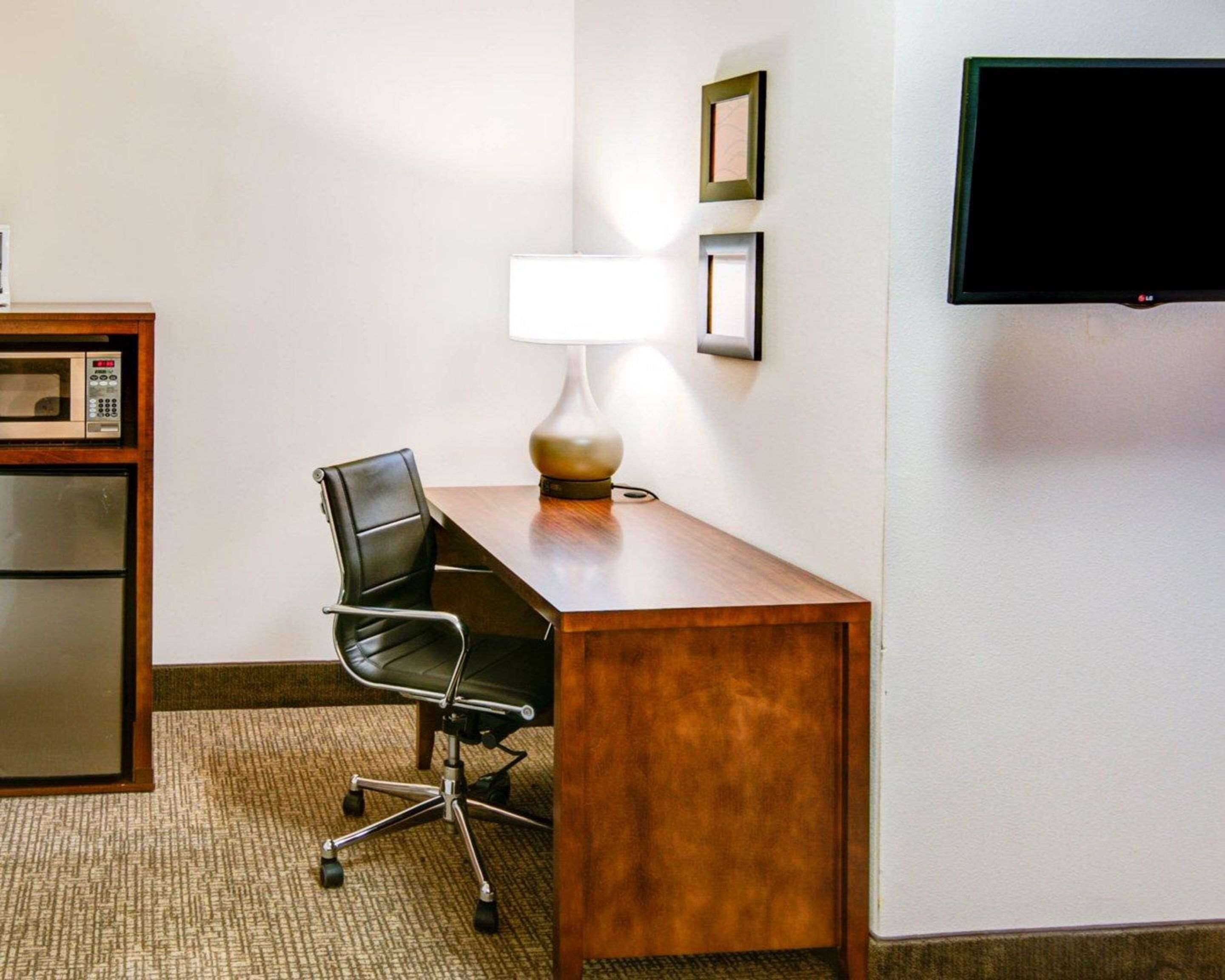 Premium bedding, pillow-top beds, desk, blackout curtains