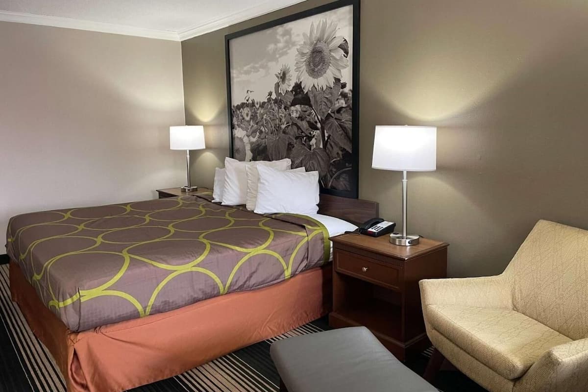 Room, 1 King Bed | Desk, laptop workspace, blackout drapes, iron/ironing board