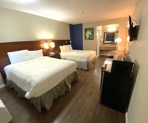 Room, 2 Queen Beds, Non Smoking | Desk, blackout drapes, iron/ironing board, free WiFi - Travelodge by Wyndham San Antonio Lackland AFB North (San Antonio)