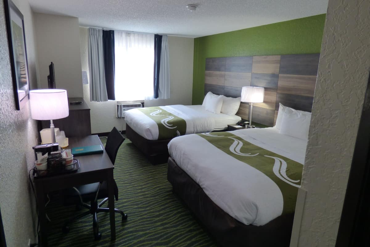 Standard Room, 2 Queen Beds, Non Smoking | Desk, iron/ironing board, cribs (surcharge), WiFi (free)