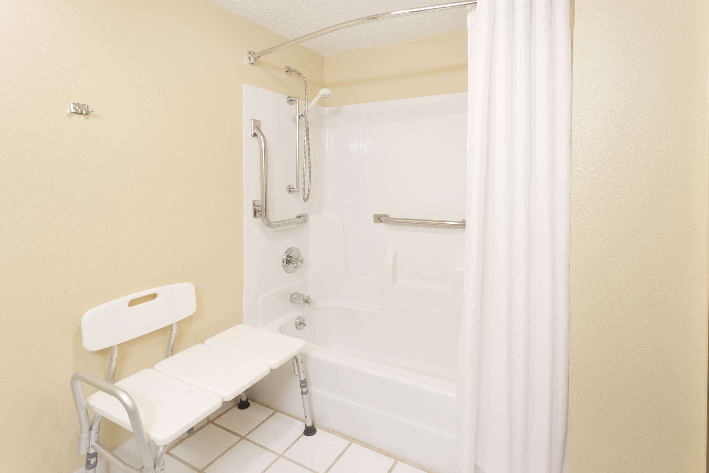 room, 1 queen bed, accessible, non smoking | bathroom | combined shower/bathtub, free toiletries, hair dryer, towels