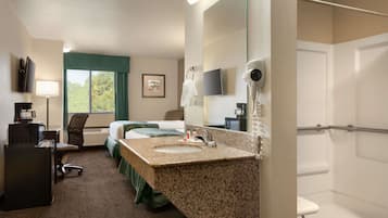 Desk, iron/ironing board, free WiFi, bed sheets