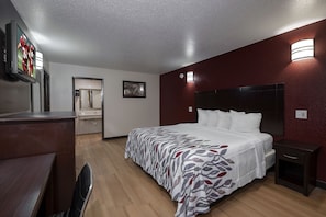 Premium bedding, down comforters, pillowtop beds, desk