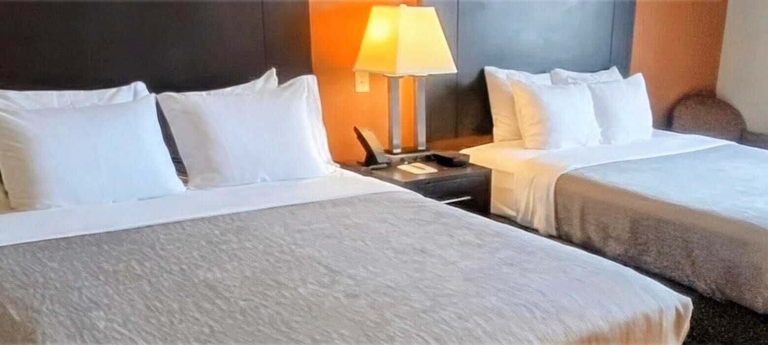 Room, 2 Queen Beds, Non Smoking | Premium bedding, down duvets, desk, blackout curtains