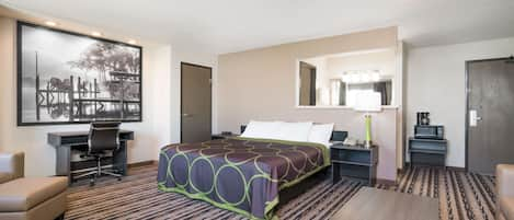 Suite, 1 King Bed with Sofa bed, Non Smoking, Refrigerator & Microwave | Premium bedding, individually decorated, individually furnished, desk