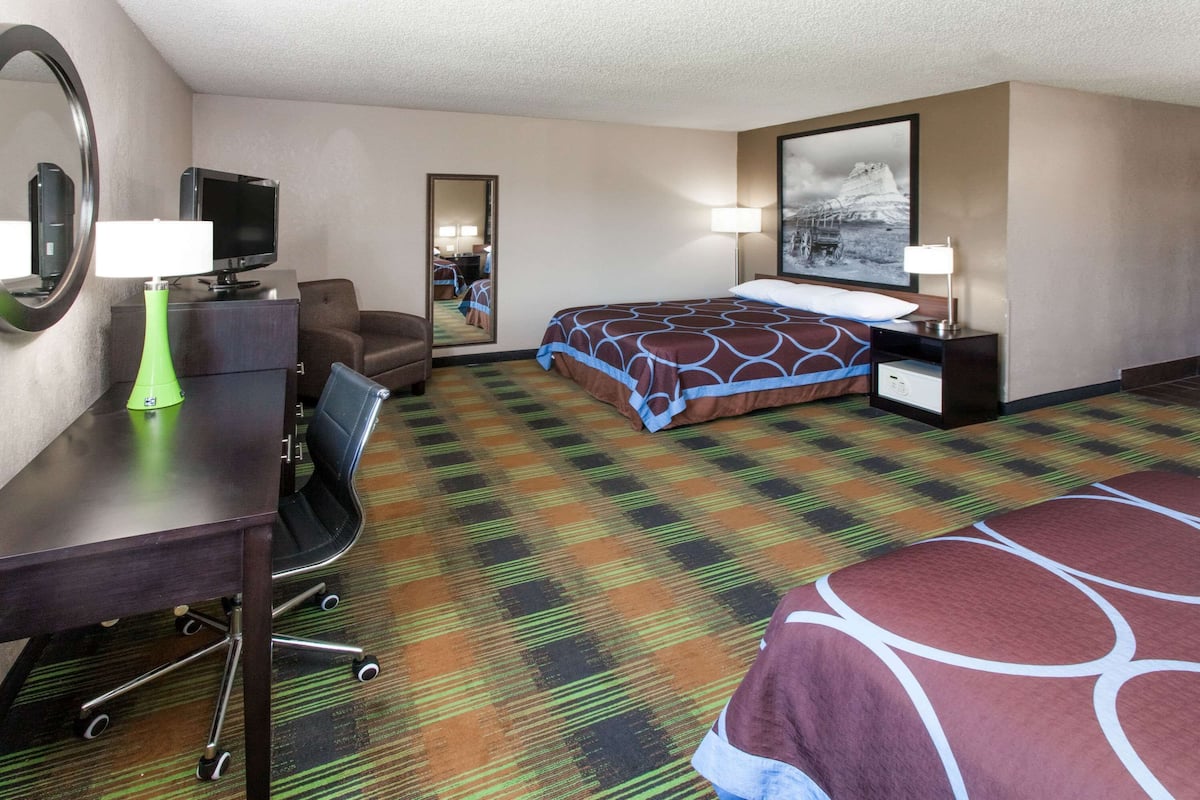Room, 2 Double Beds, Accessible, Non Smoking | In-room safe, desk, blackout drapes, soundproofing