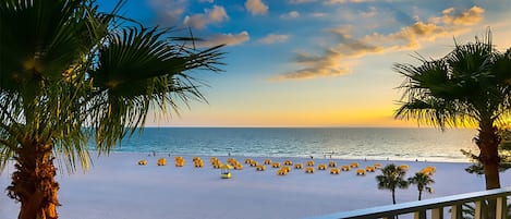 On the beach, white sand, beach volleyball, beach bar
