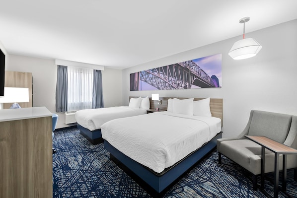 Desk, free WiFi, bed sheets