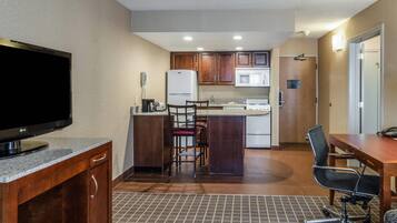 Pillow-top beds, blackout curtains, iron/ironing board, free WiFi