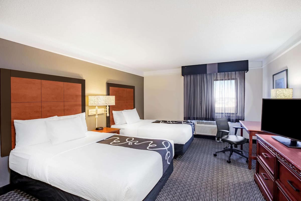 Room, 2 Double Beds | Premium bedding, desk, blackout drapes, iron/ironing board