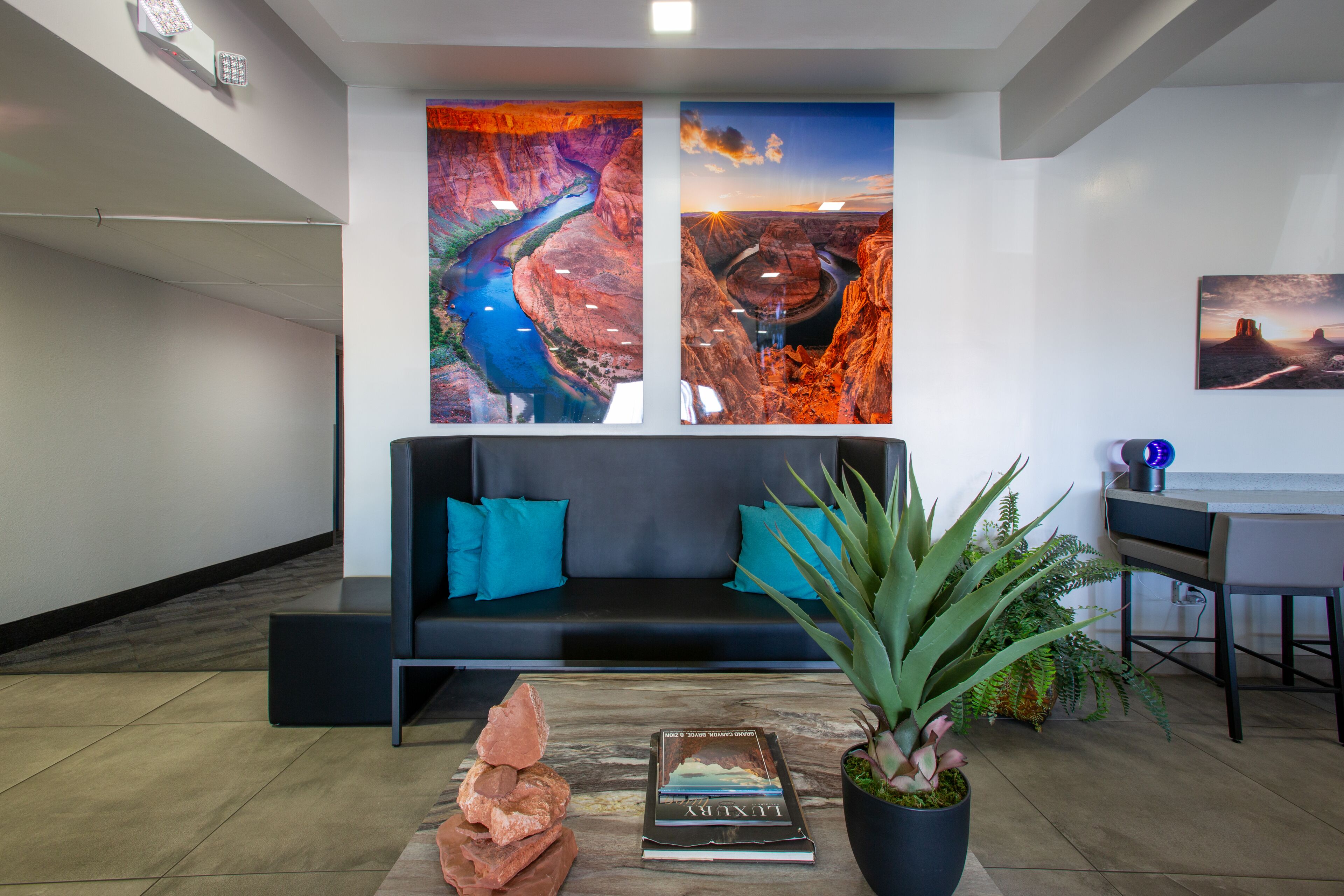 Sitteområde i lobbyen