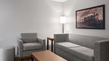 Premier Suite, 1 King Bed, Non Smoking | Living area | TV