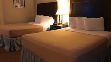 Desk, blackout curtains, iron/ironing board, free cots/infant beds