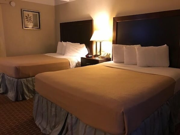 Standard Room, 2 Queen Beds | Desk, blackout drapes, iron/ironing board, free cribs/infant beds