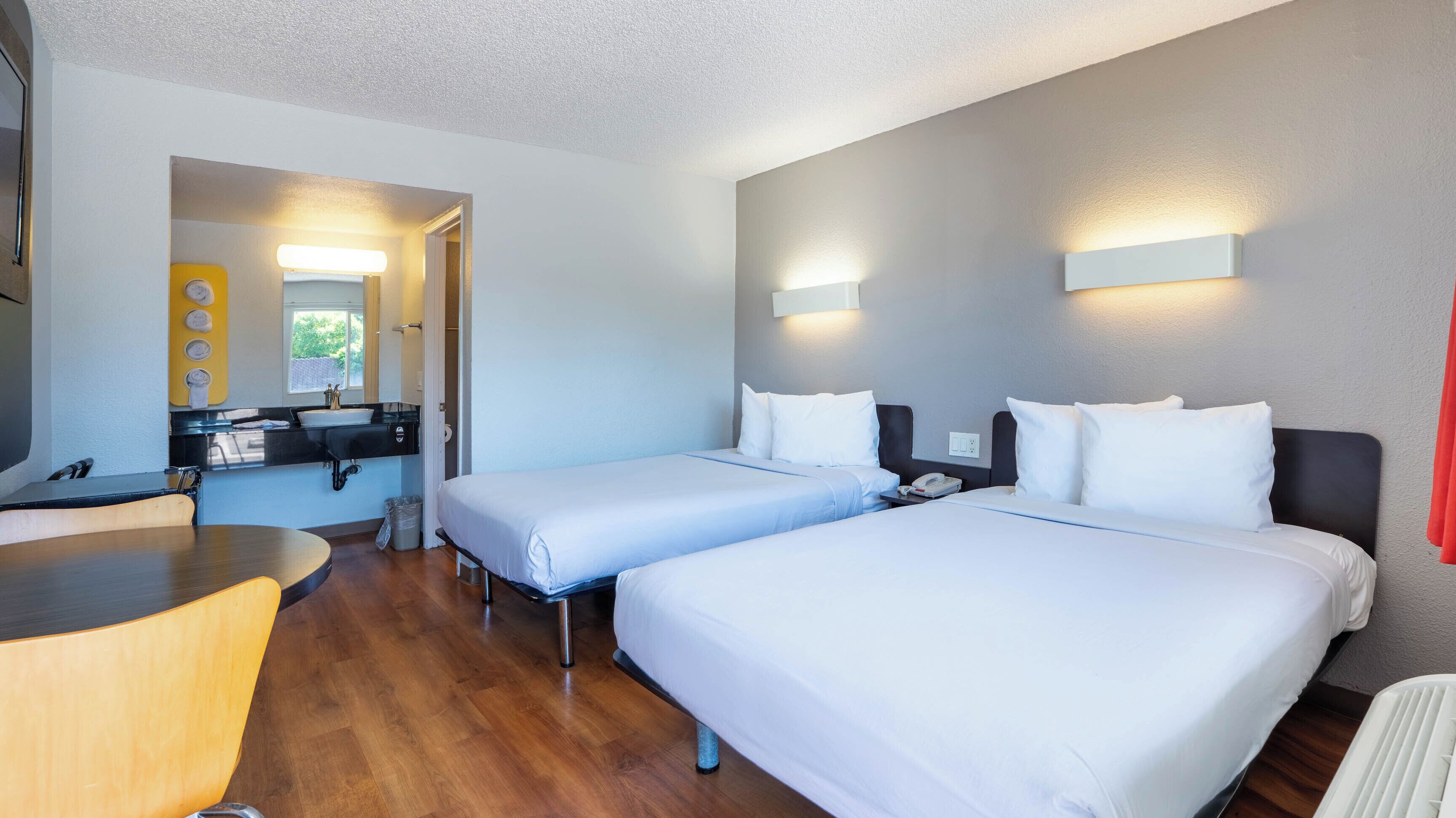 Standard Room, 2 Double Beds, Non Smoking, Refrigerator | Blackout drapes, iron/ironing board, free WiFi, bed sheets