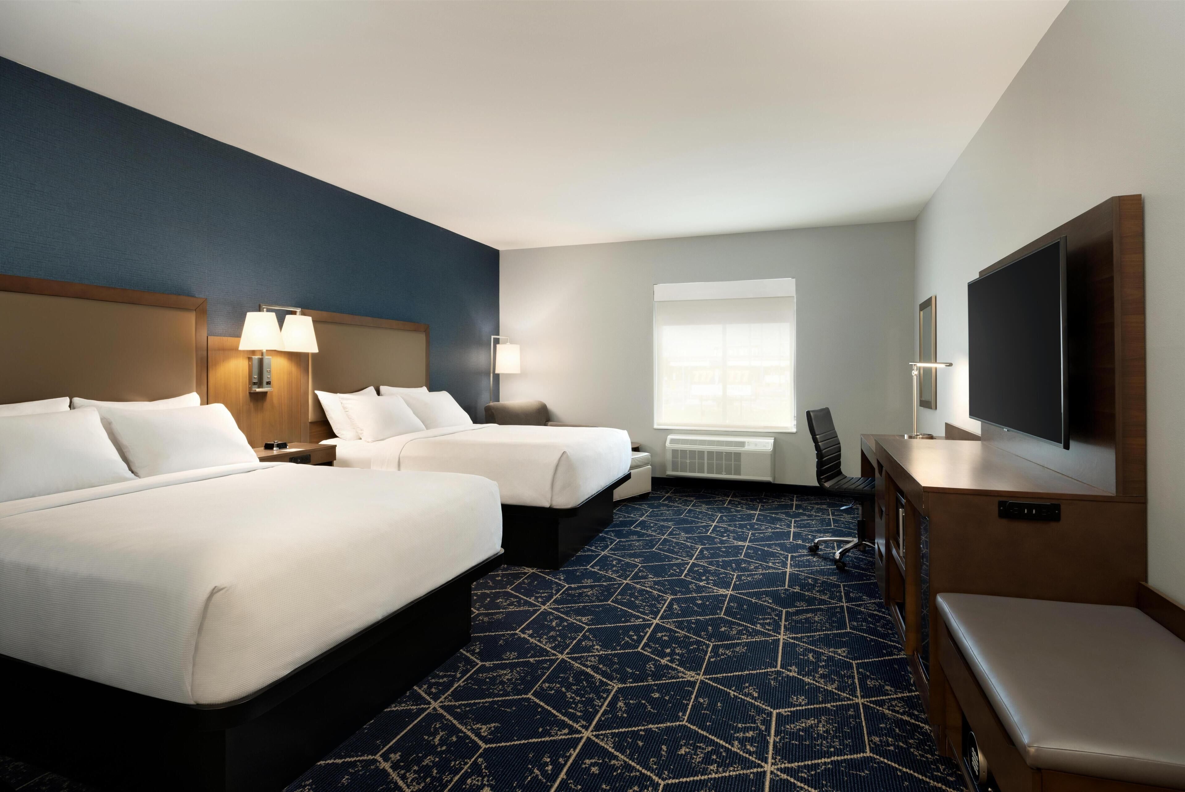 Pillow-top beds, in-room safe, desk, laptop workspace