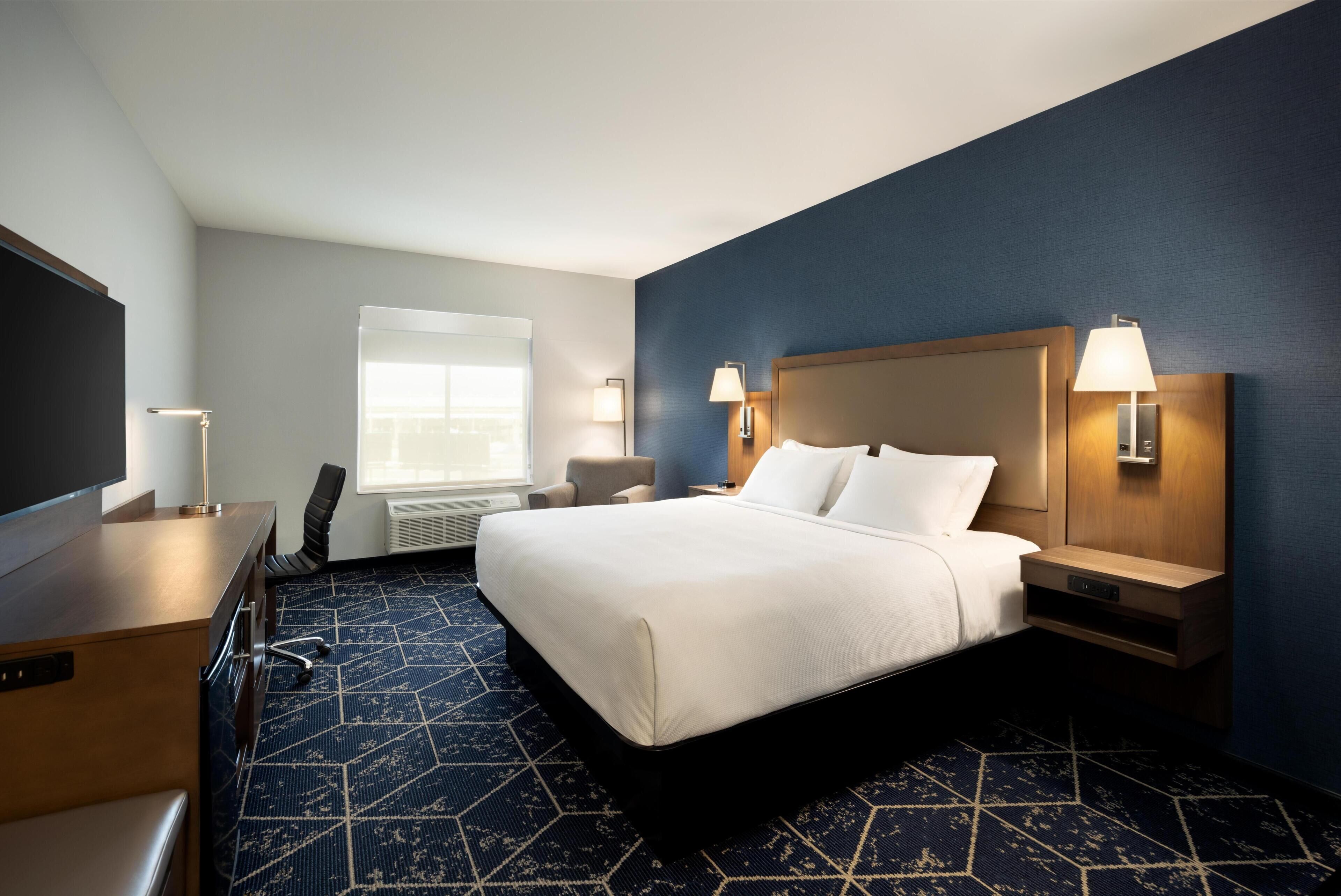 Pillow-top beds, in-room safe, desk, laptop workspace