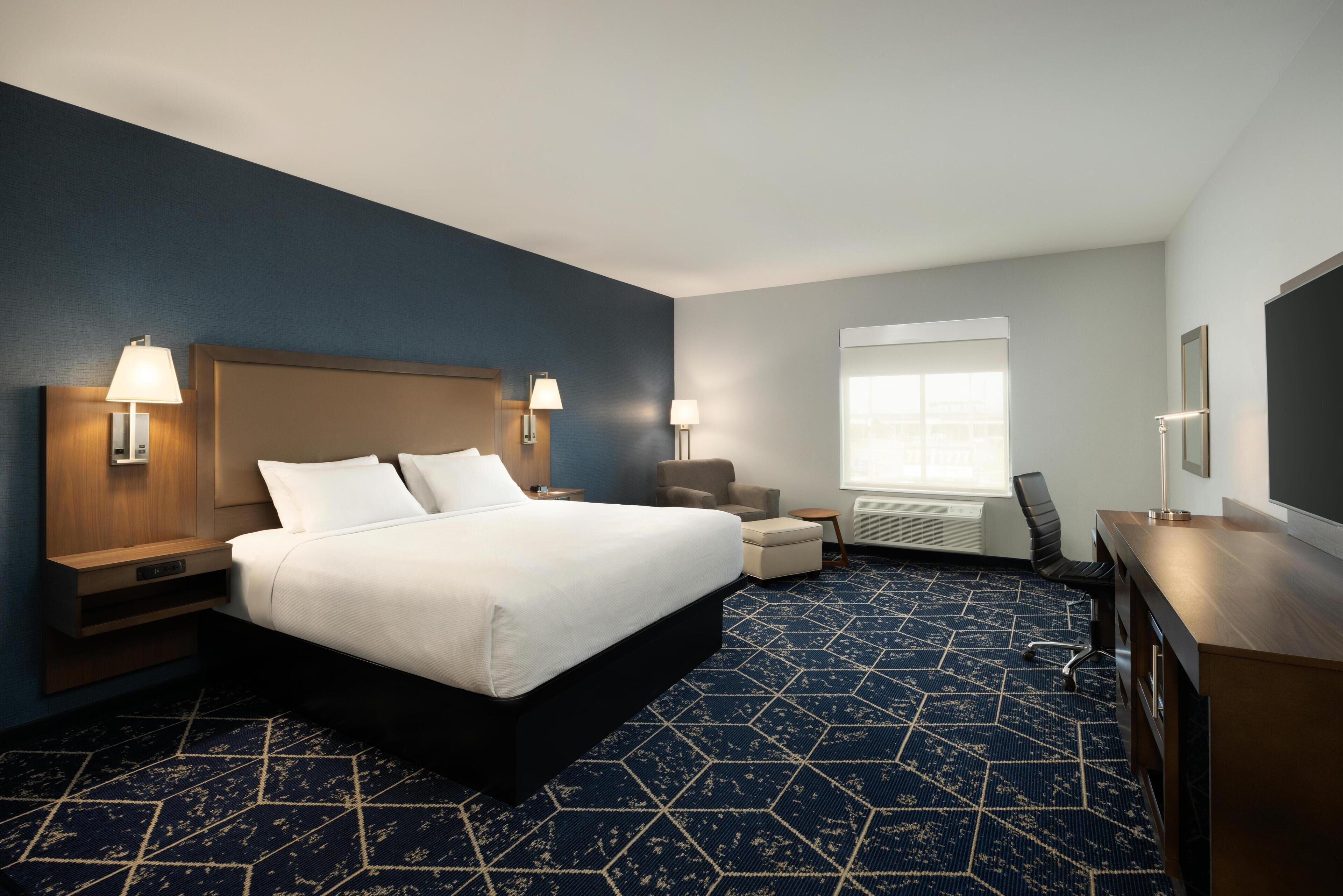 Pillow-top beds, in-room safe, desk, laptop workspace